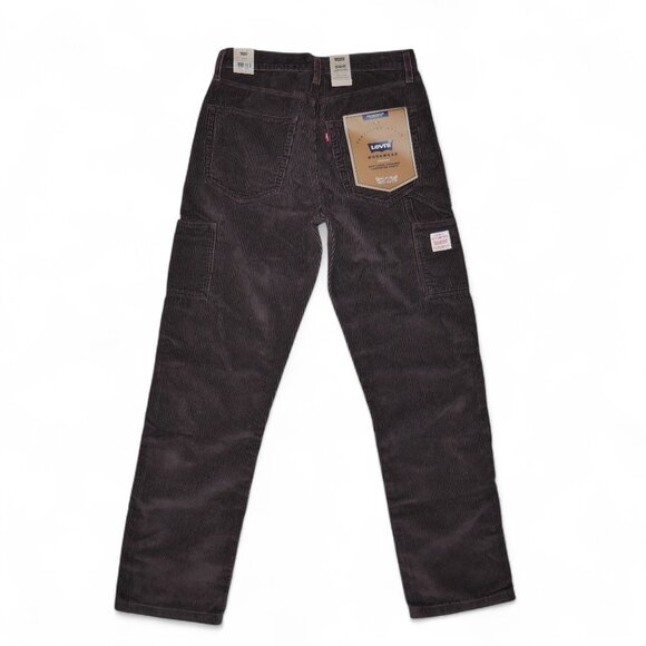 Levis 568 Loose Fit Corduroy Carpenter Pants Mens 33x34 Brown Y2K Skater Utility - Picture 12 of 14